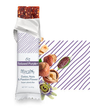 Load image into Gallery viewer, Relaxed Purple+ Dates, Nuts, Rosemary & myAir's adaptogens formulations.