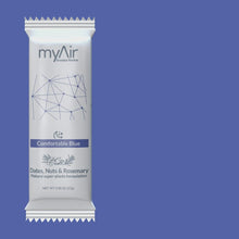 Load and play video in Gallery viewer, Comfortable Blue+ Dates, Nuts,  Rosemary &amp; myAir&#39;s adaptogens formulations.
